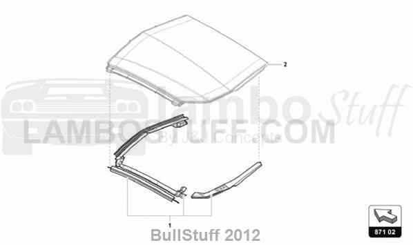 2016 Lamborghini AVENTADOR SV LP750-4 ROADSTER JAPAN GASKET SET FOR ROOF RACK (871.02.00)